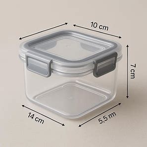 10 Piece Plastic Square Kitchen Storage Containers Set